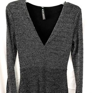 Design Lab V-Neck LBD with Silver Stitching